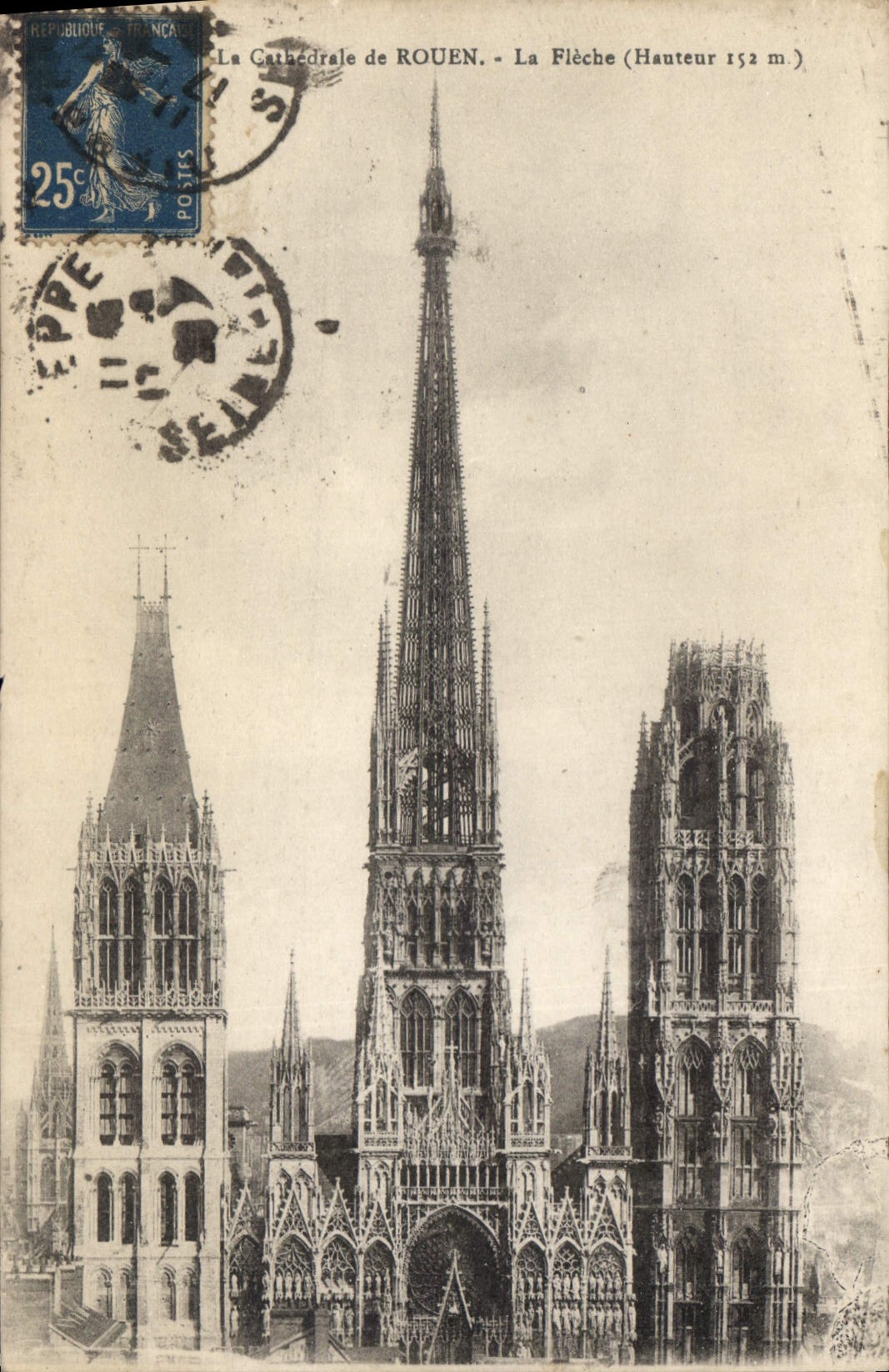 CPA Cathedrale de Rouen La Fleche 