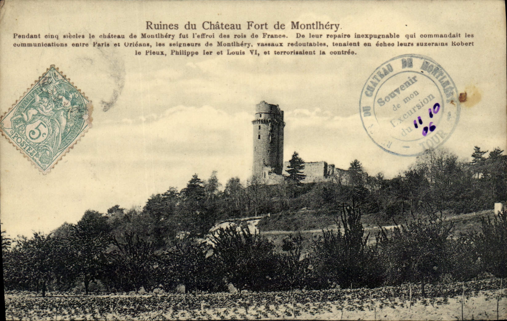 CPA Ruines du Chateau Fort de Montlhery