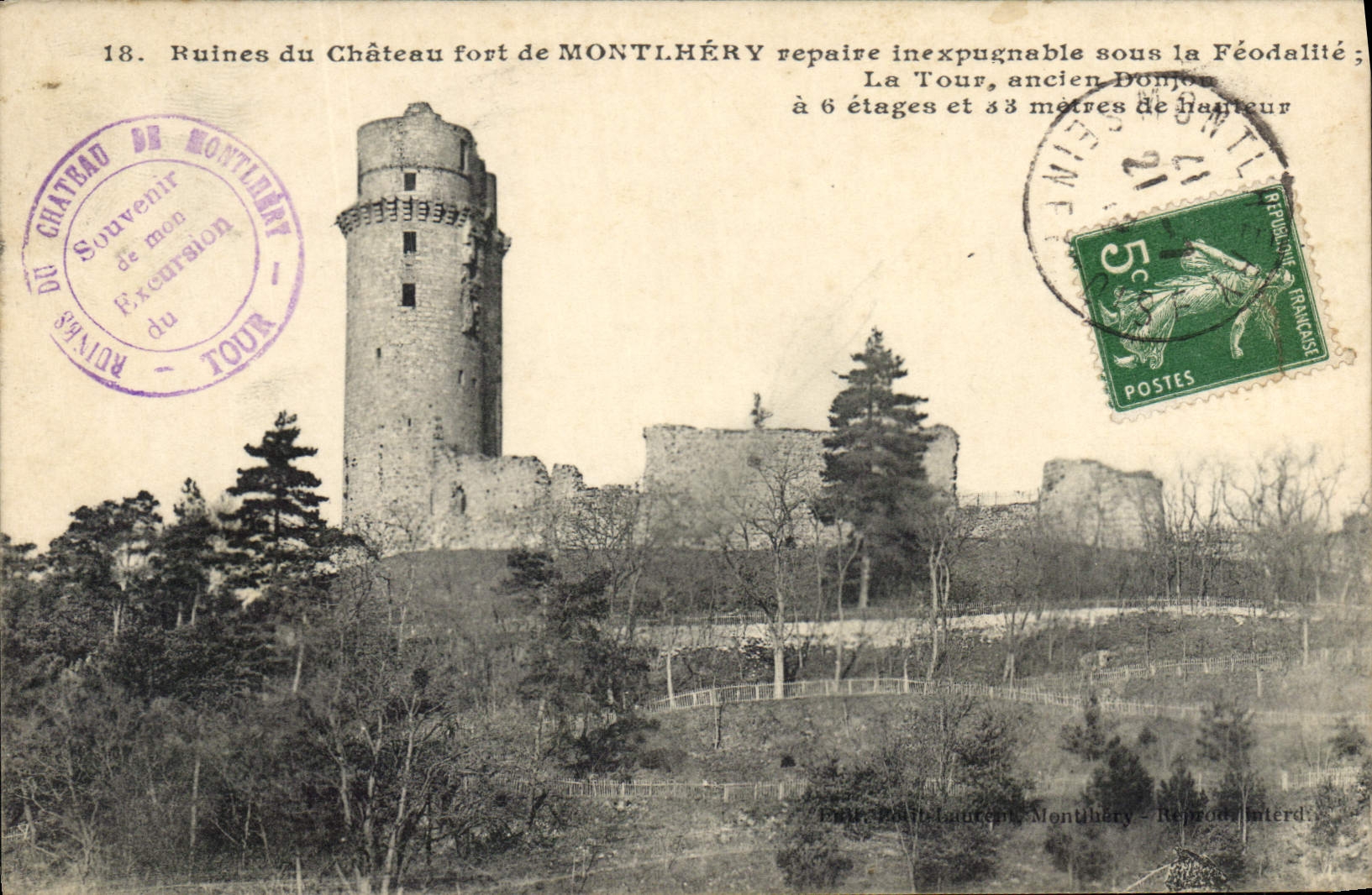 CPA Ruines du Chateau fort de Montlhery repaire inexpugnable sous la Feodalite