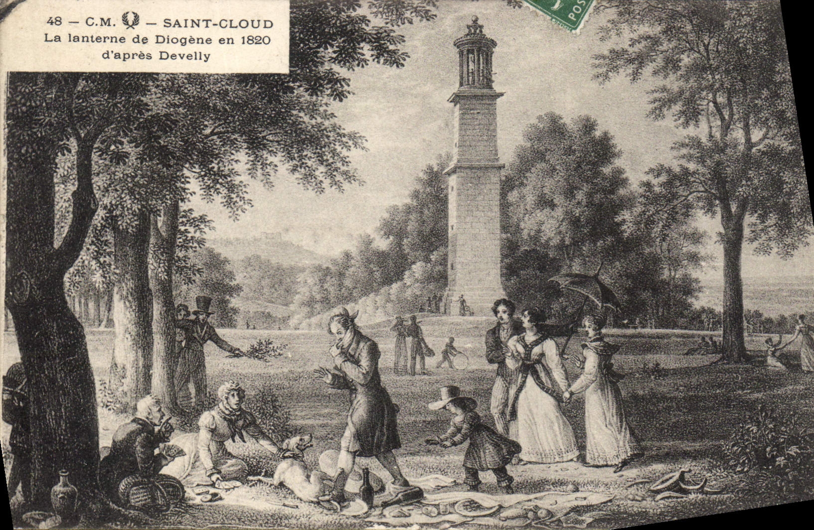 CPA Saint Cloud La lanterne de Diogene en 1820 d'apres Develly