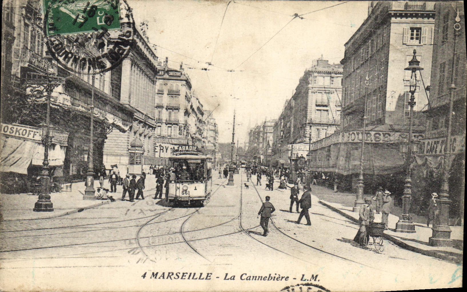 CPA Marseille La Cannebiere Tramway)