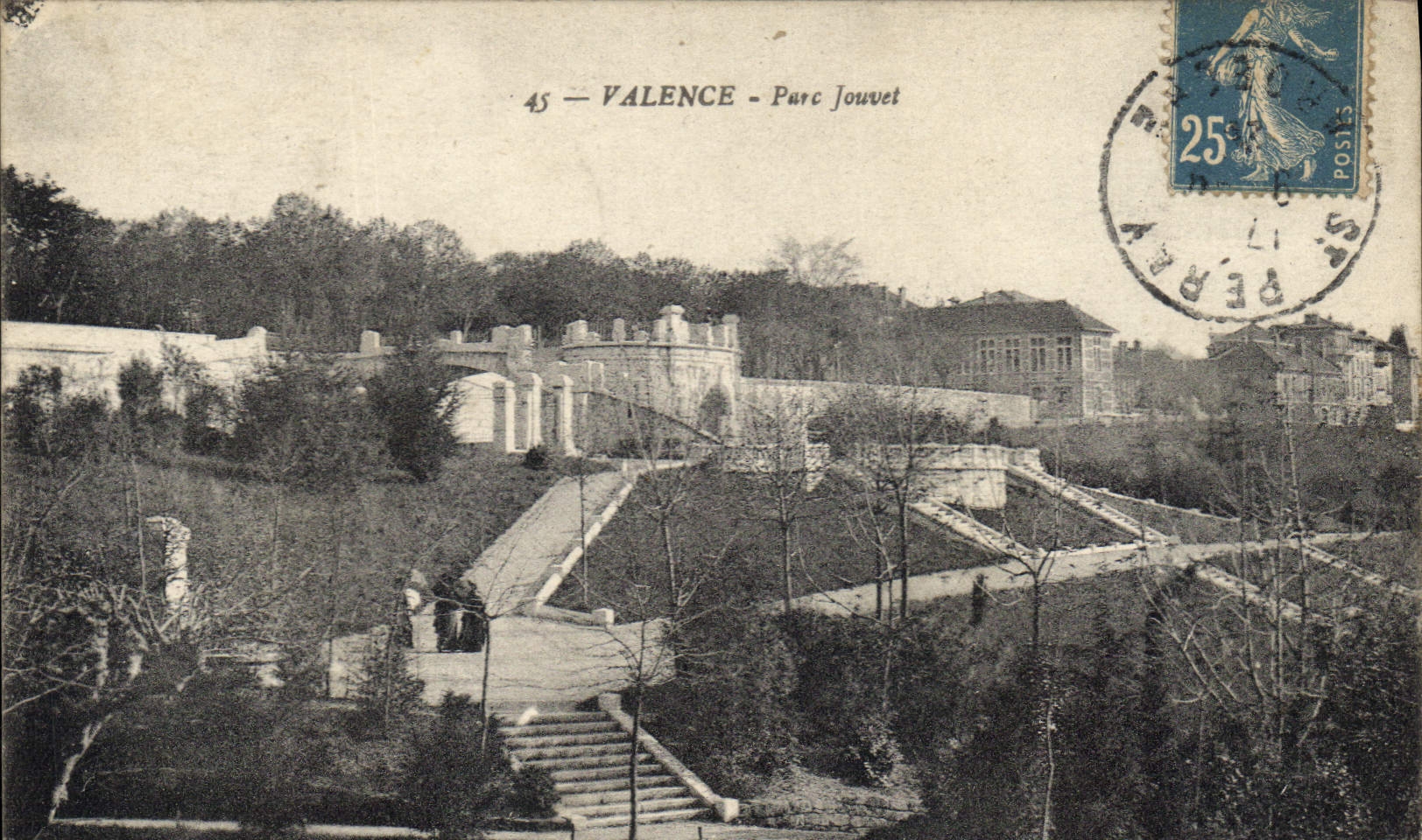 CPA Valence Parc Jouvet 