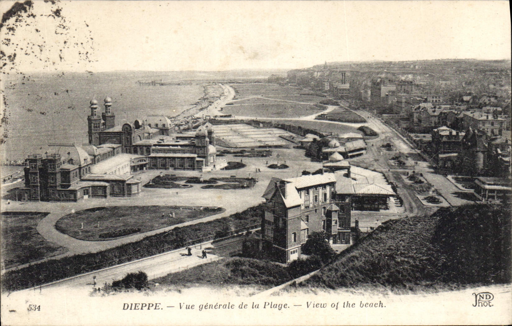 CPA Dieppe Vue generale de la Plage 