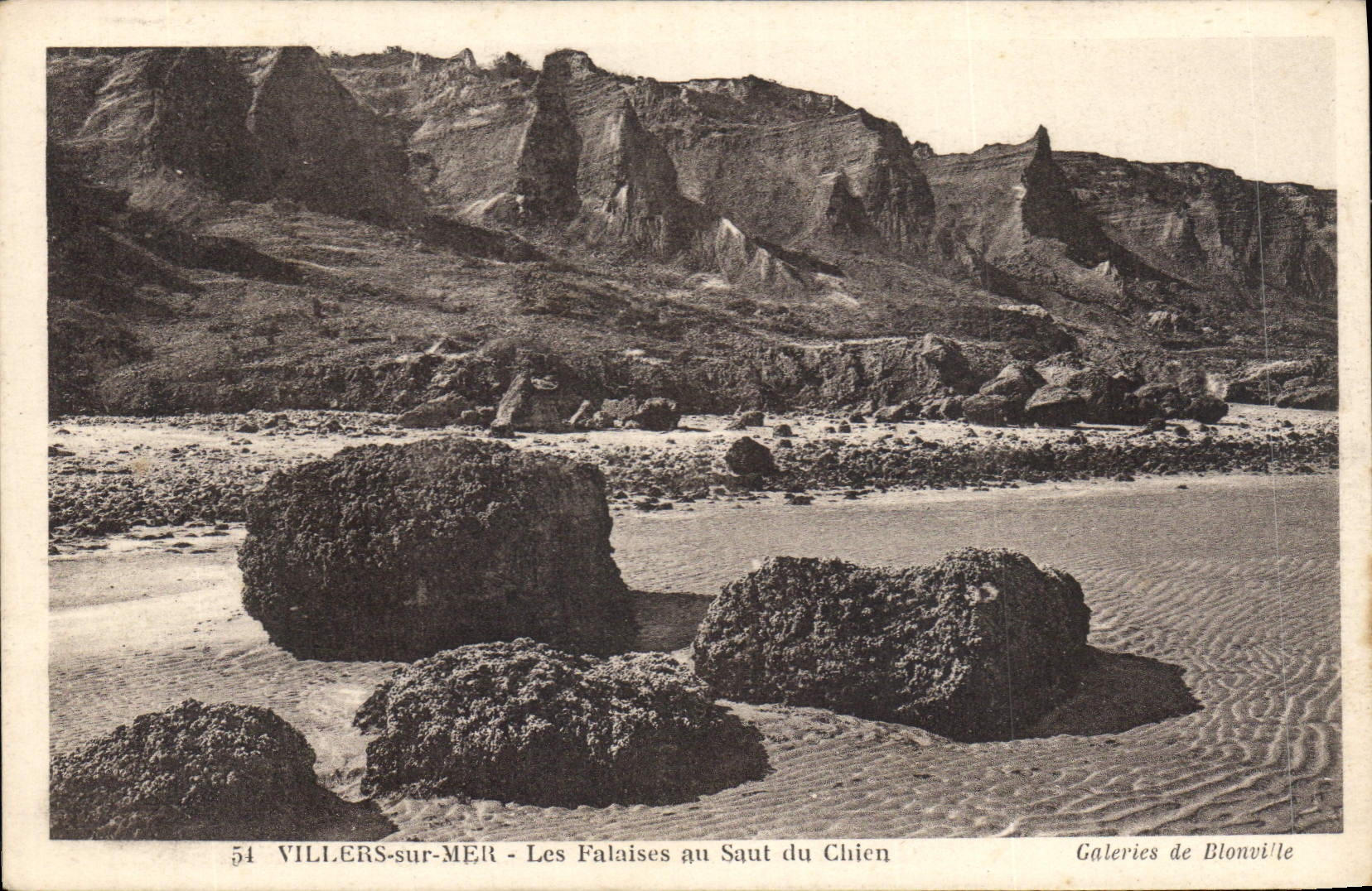 CPA Villers sur Mer Les Falaises au Saut du Chien