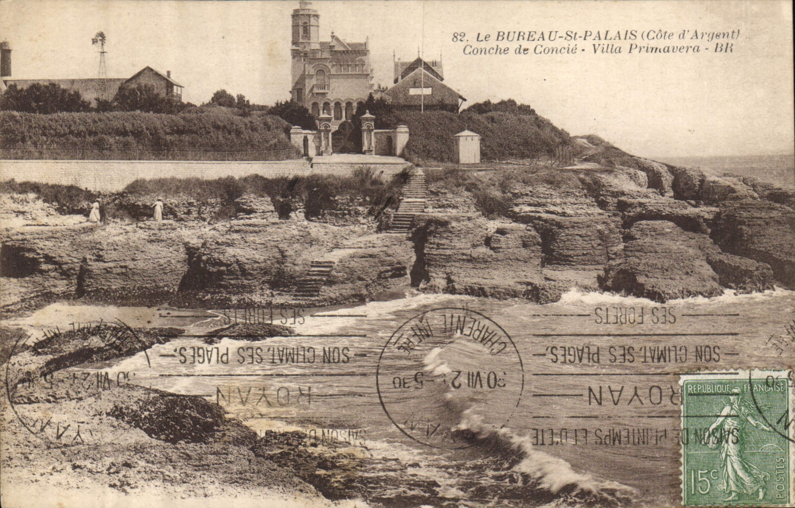 CPA Le Bureau St Palais Cote d'Argent Conche de Concie Villa primavera 