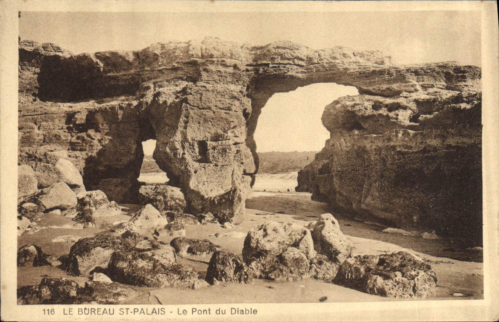CPA Le Bureau St Palais le Pont du Diable 