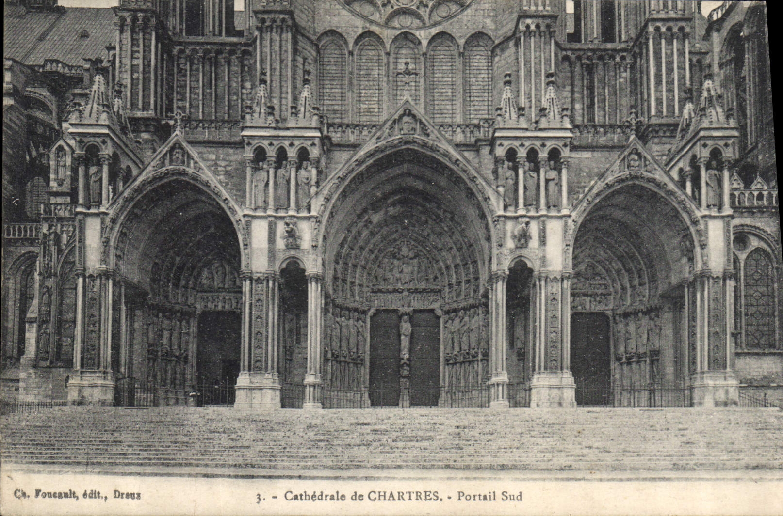 CPA Cathedrale de Chartres Portail Sud