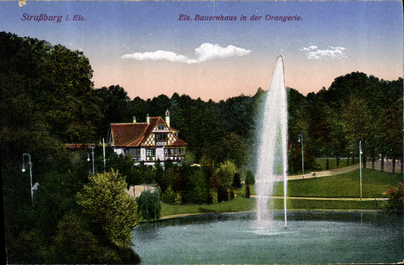 CPA Strasburg Ets Banerahaus in der Orangerie 