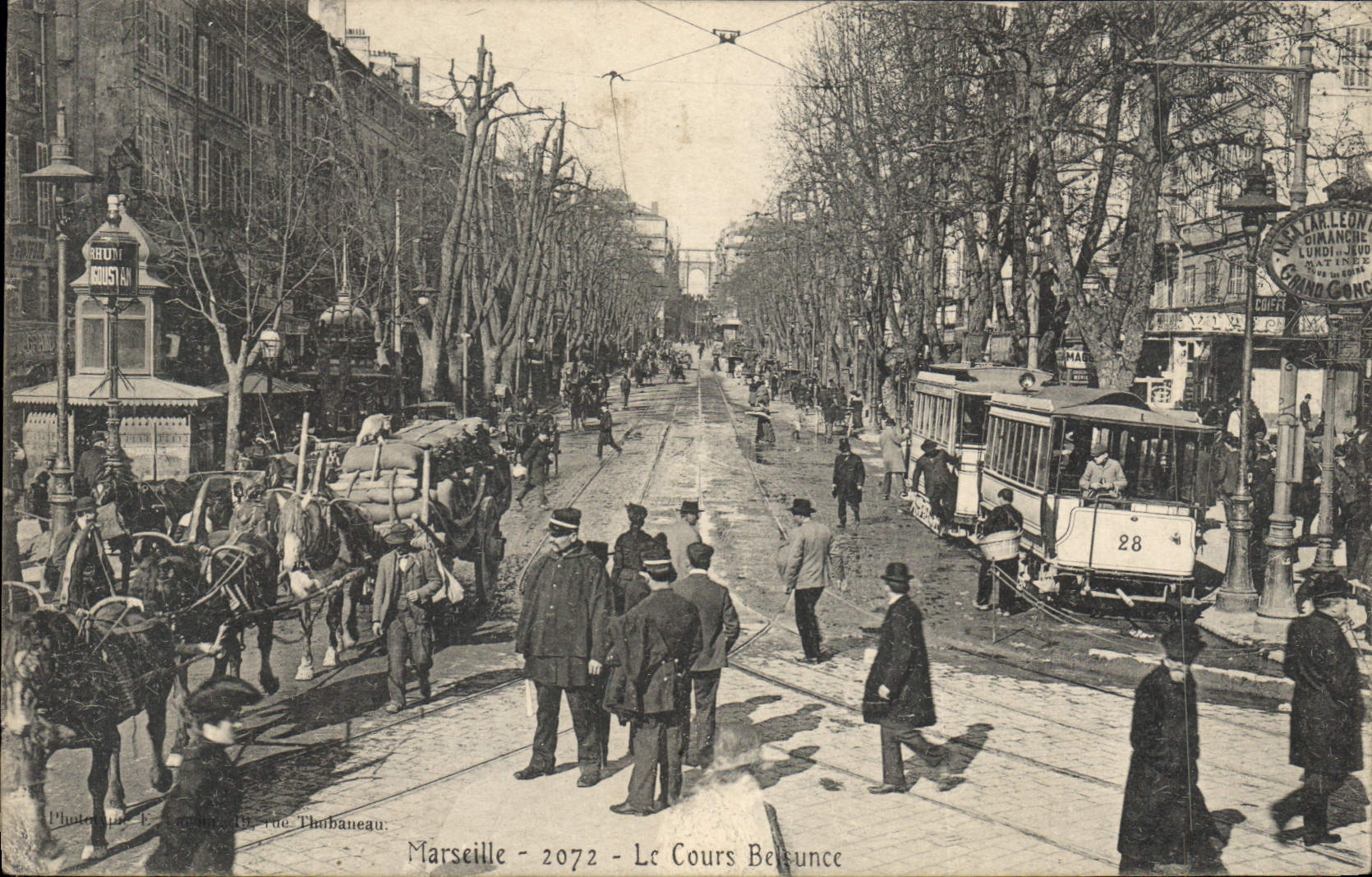 CPA Marseille le Cours Belsunce Tramway