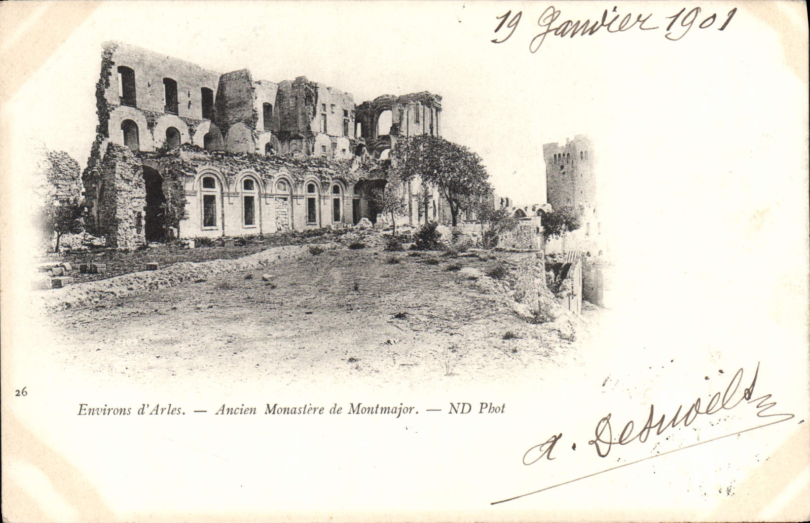 CPA Environs d'Arles Ancien Monastere de Montmajor 