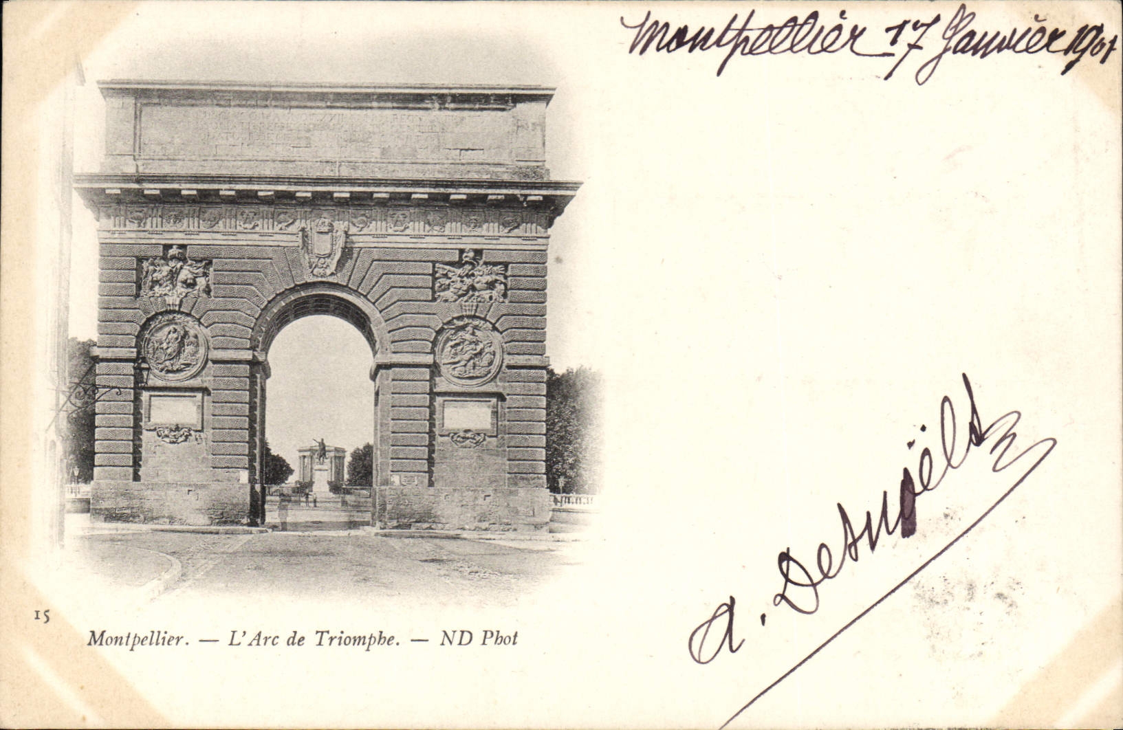 CPA Montpellier l'Arc de Triomphe 