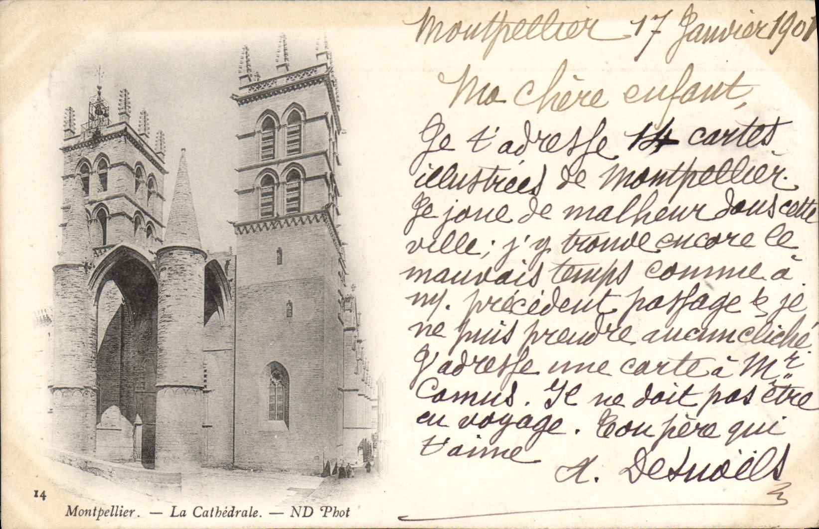 CPA Montpellier la Cathedrale 