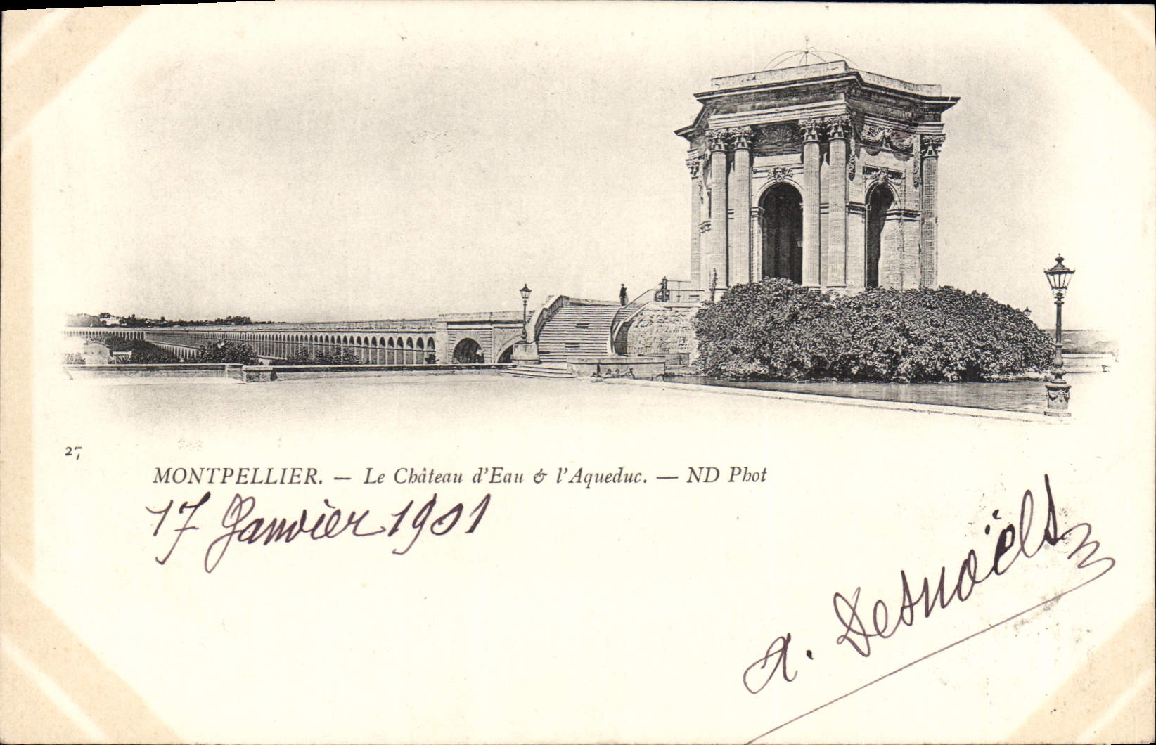 CPA Montpellier Le Chateau d'Eau et l'Aqueduc 