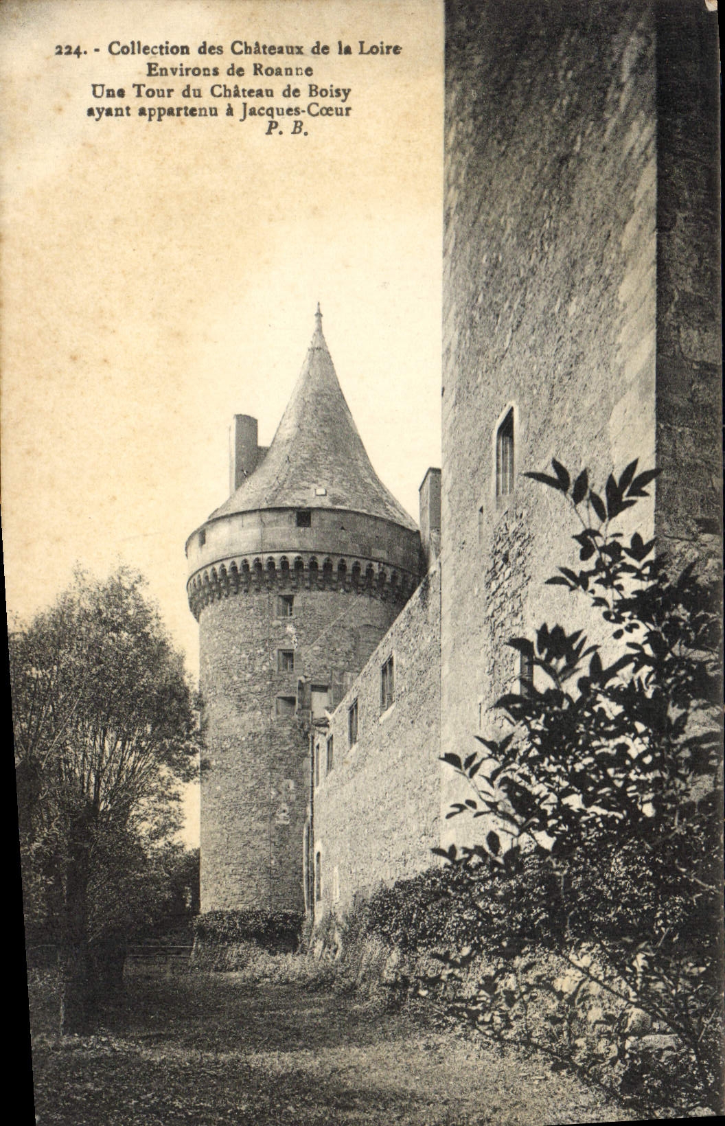 CPA Collection des Chateaux de la Loire Environs de Roanne une tour du Chateau de Boisy ayant appart