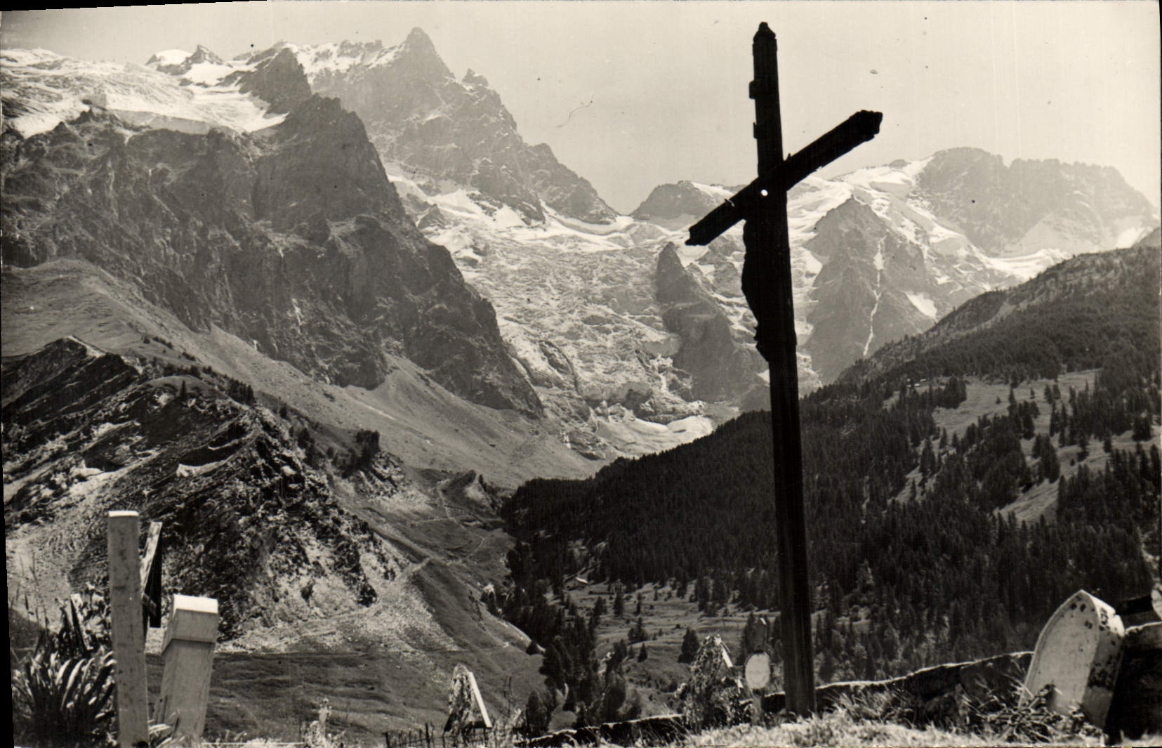 CPA La Grave la Meije vue de la Chapelle des Terrasses 