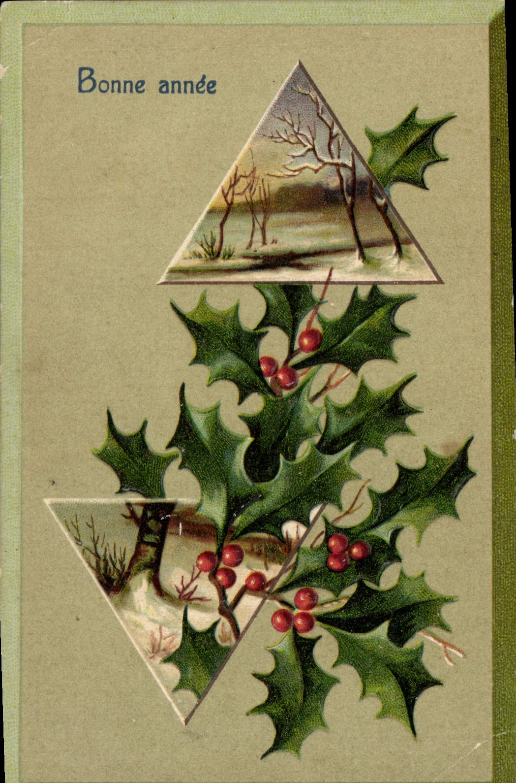 CPA Bonne Annee Fleurs