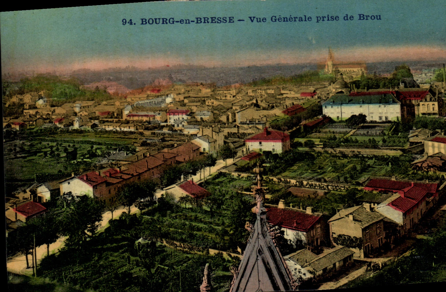 CPA Bourg en Bresse vue generale prise de Brou