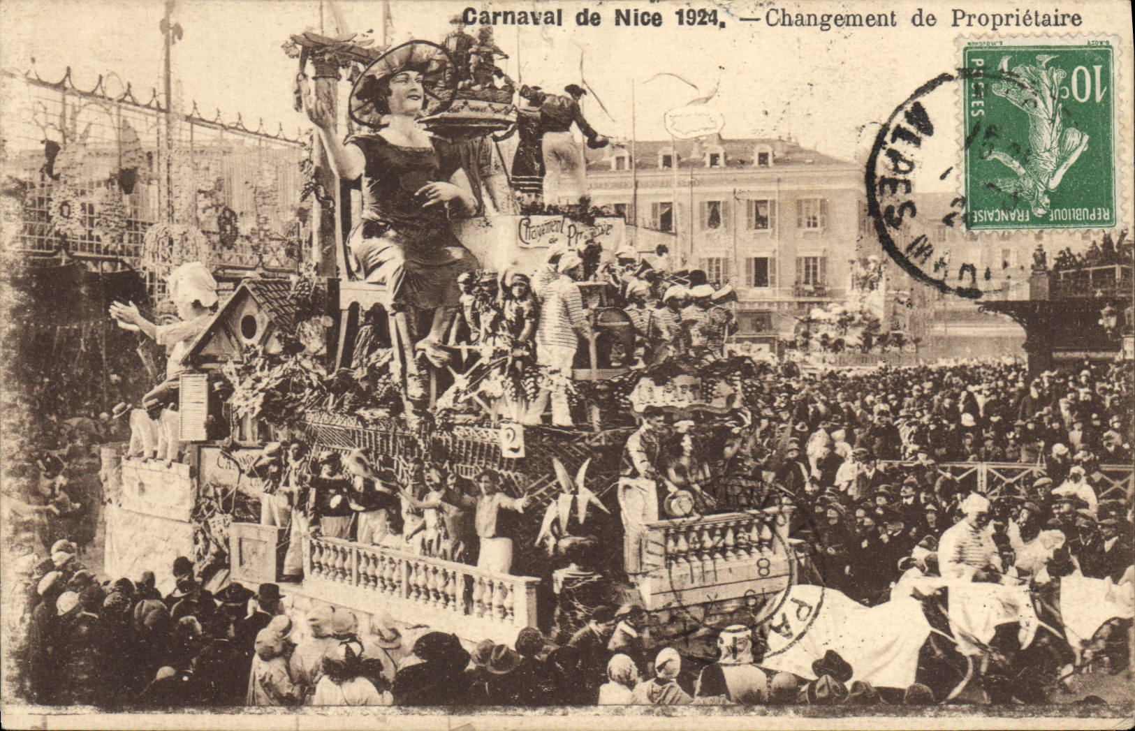 CPA Carnaval de Nice 1924 Changement de Proprietaire