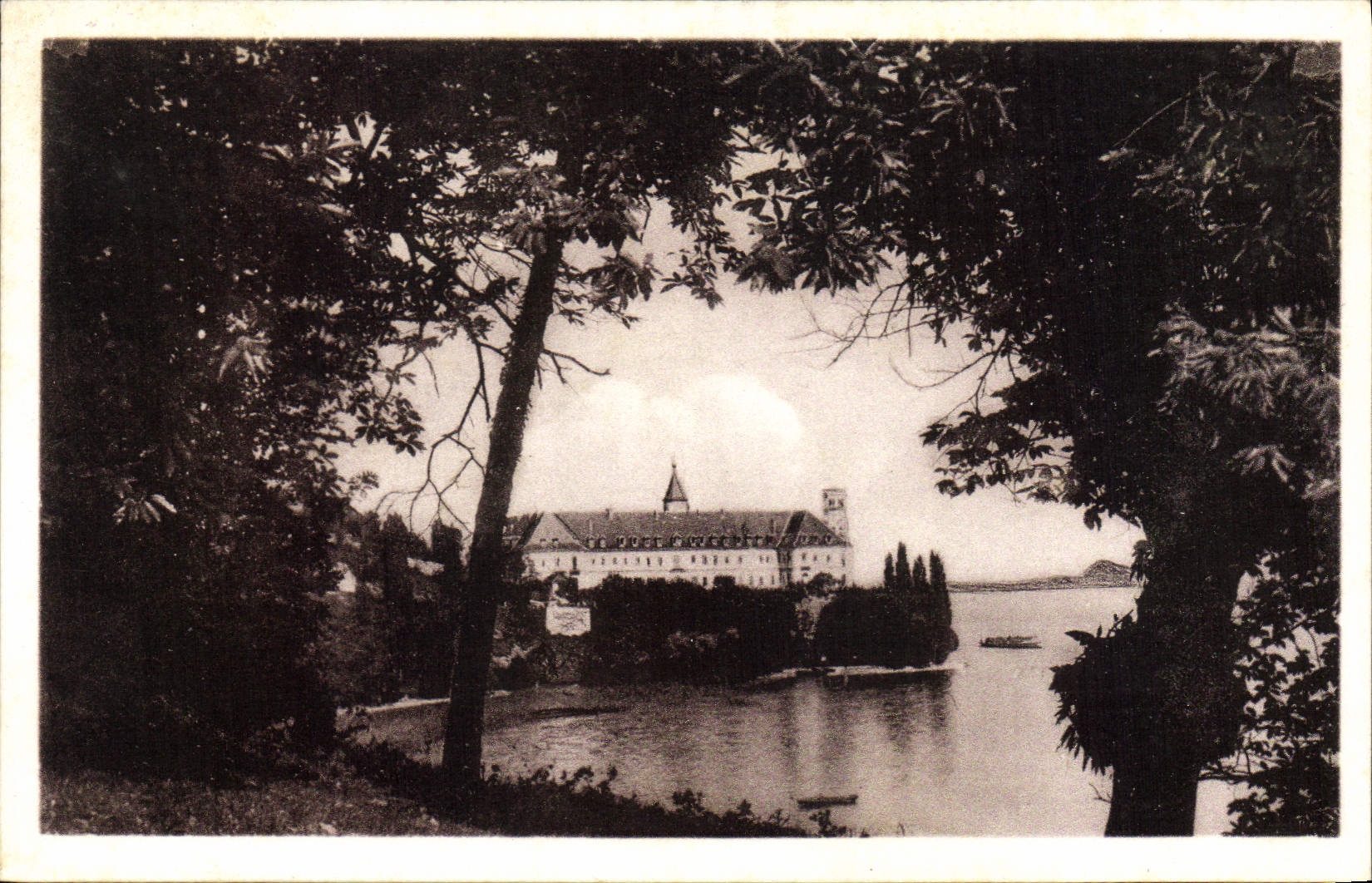 CPA Abbaye d'hautecombe le Monastere vu a travers les Chataiguiers 