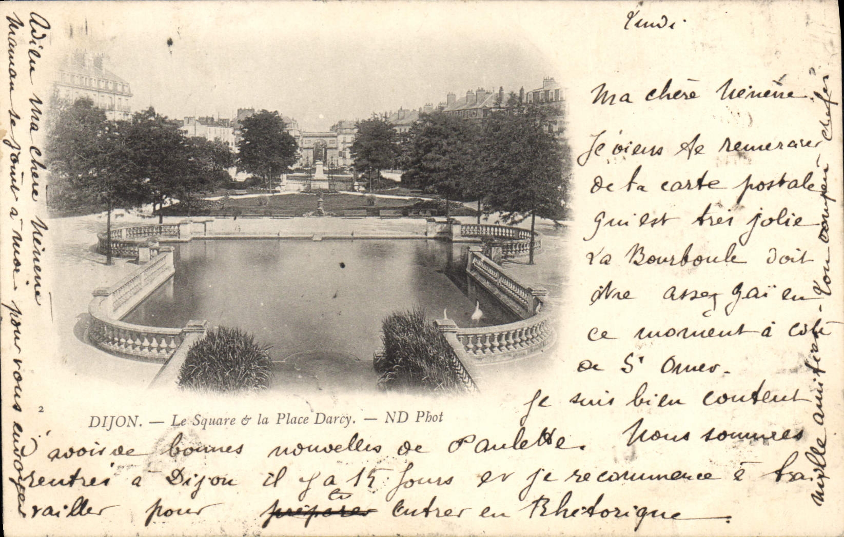 CPA Dijon le Square et la Place Darcy 