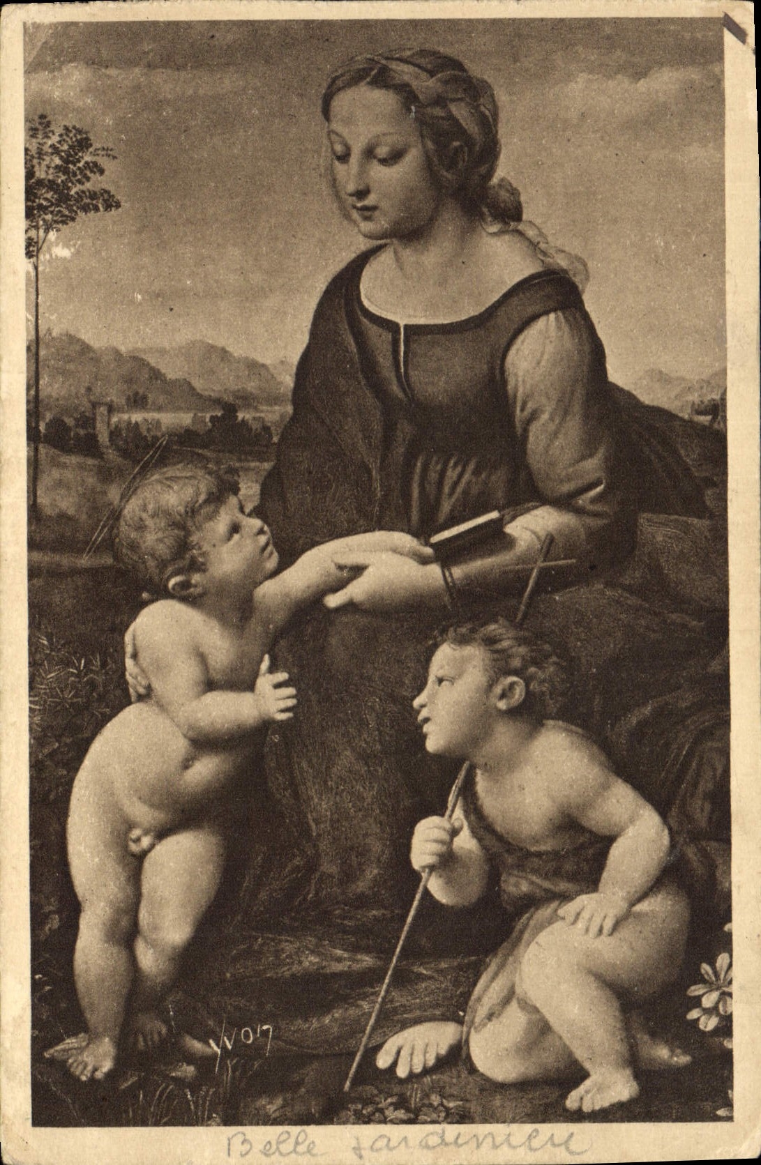 CPA Musee du Louvre la Belle Jardiniere 