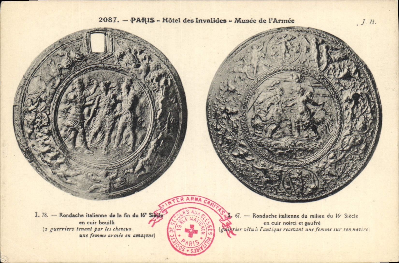 CPA Paris hotel des Invalides Musee de l'Armee Rondache monnaie