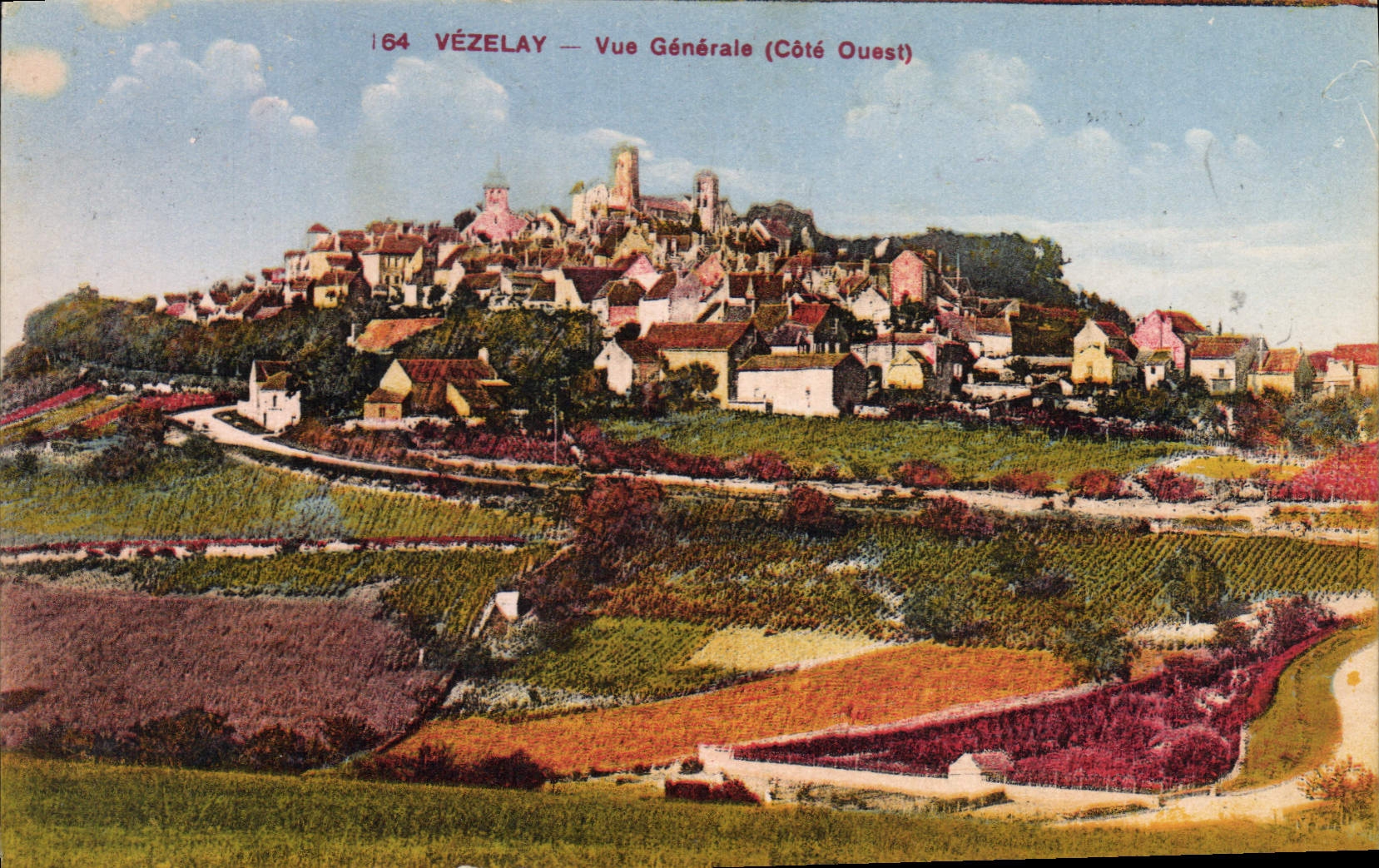 CPA Vezelay vue generale Cote Ouest 