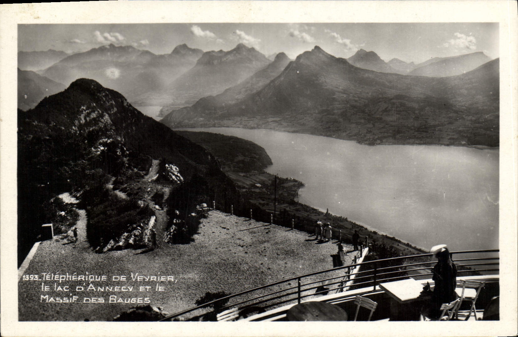 CPA Telepherique de Veyrier le Lac d'Annecy et le Massif des Bauges