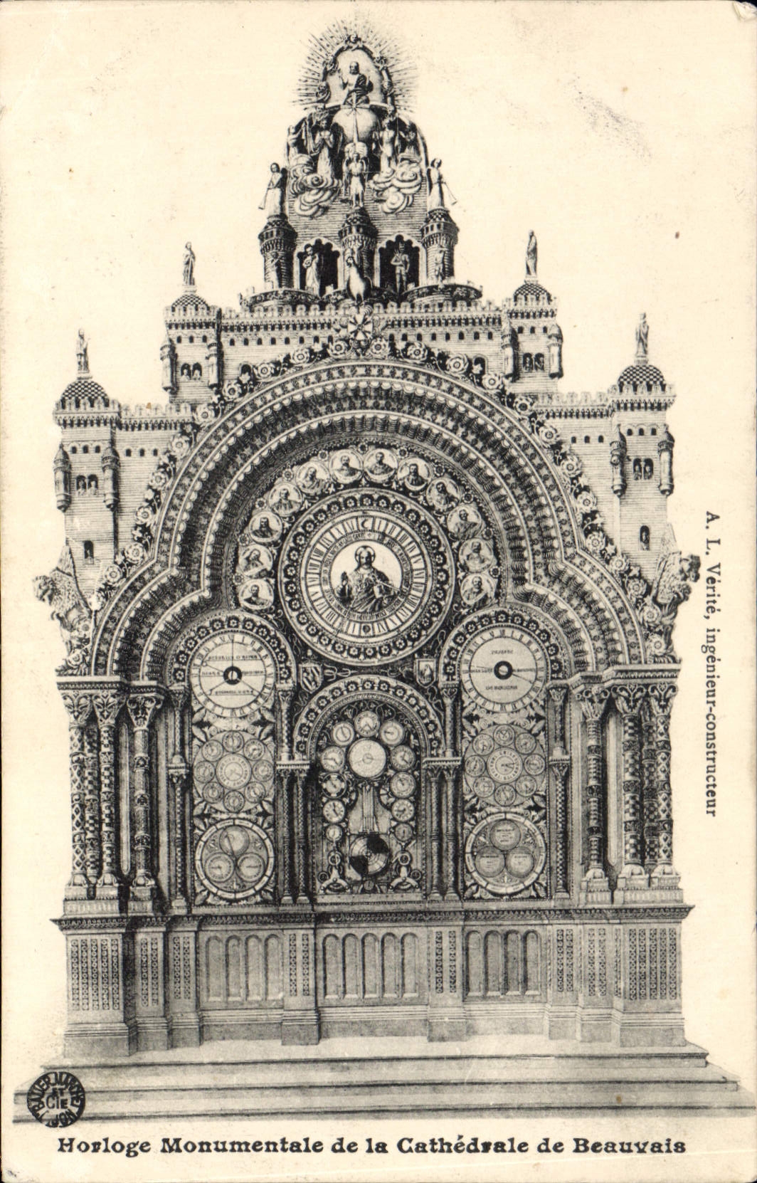 CPA Horloge Monumentale de la Cathedrale de Beauvais