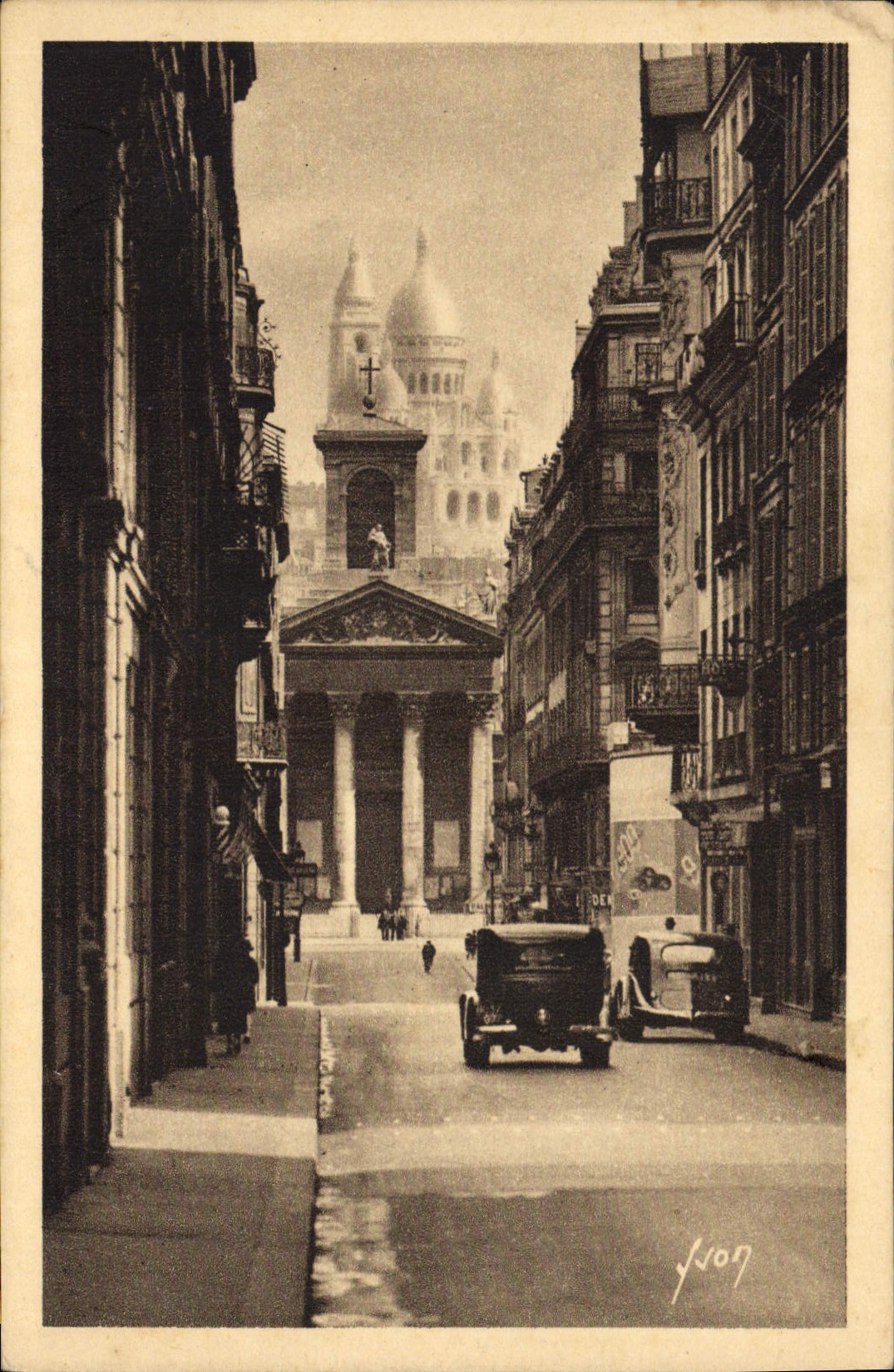 CPA Paris en Flanant Rue Laffitte Eglise Notre Dame de Lorette et Basilique du Sacre Coeur