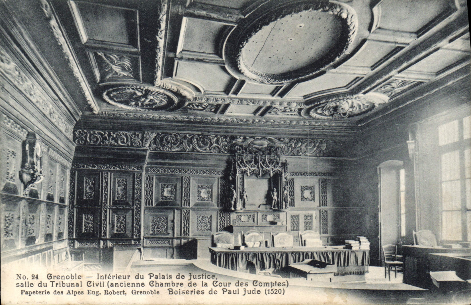CPA Grenoble Interieur du Palais de justice salle du Tribunal Civil ancienne Chambre de la cour des 