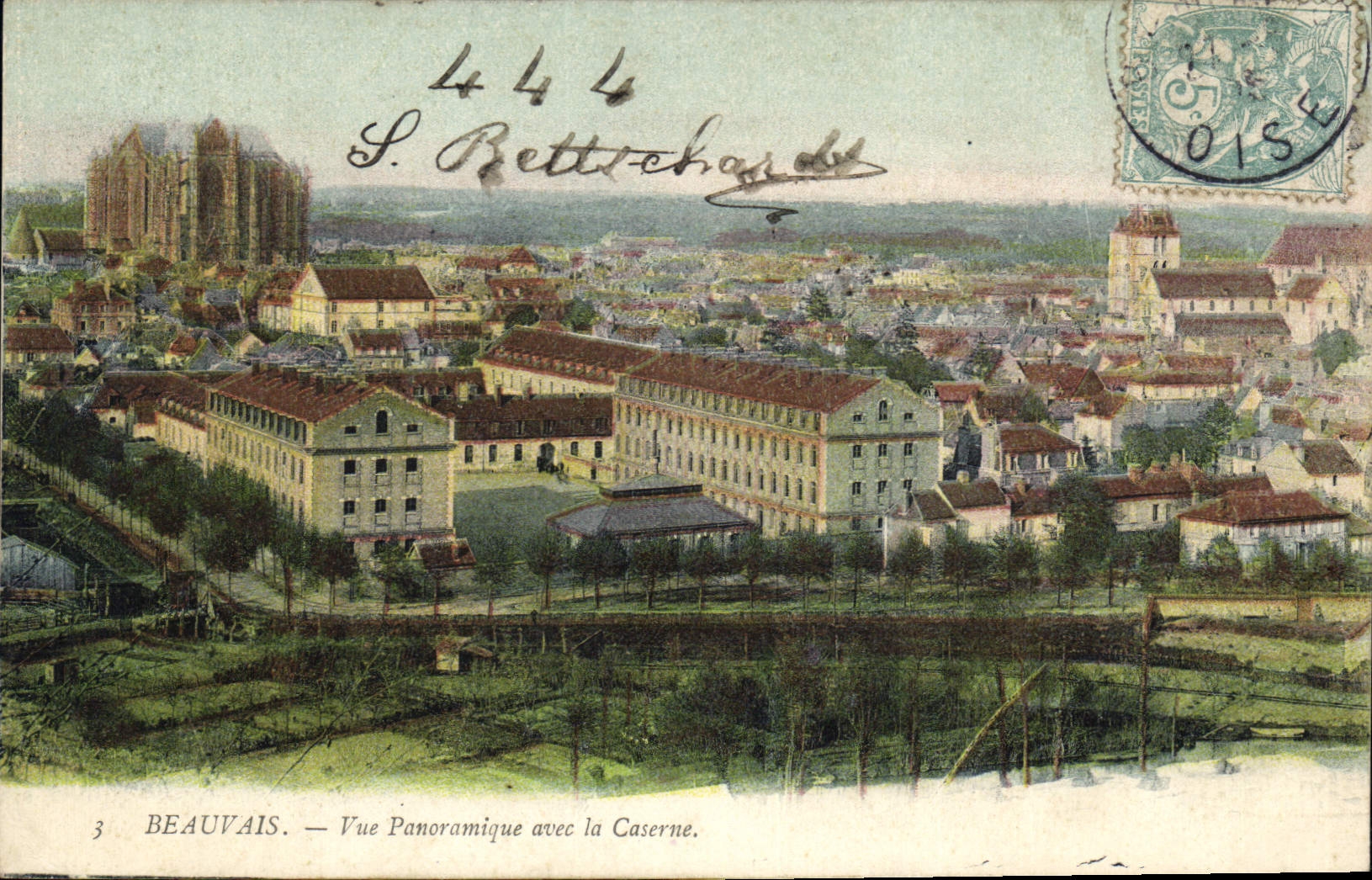 CPA Beauvais Vue Panoramique avec la Caserne Militaria