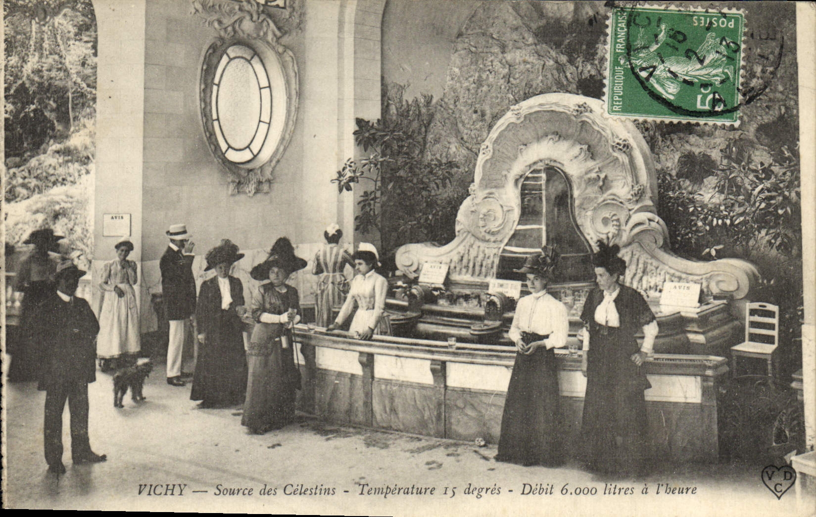 CPA Vichy Source des Colestins Temperature 