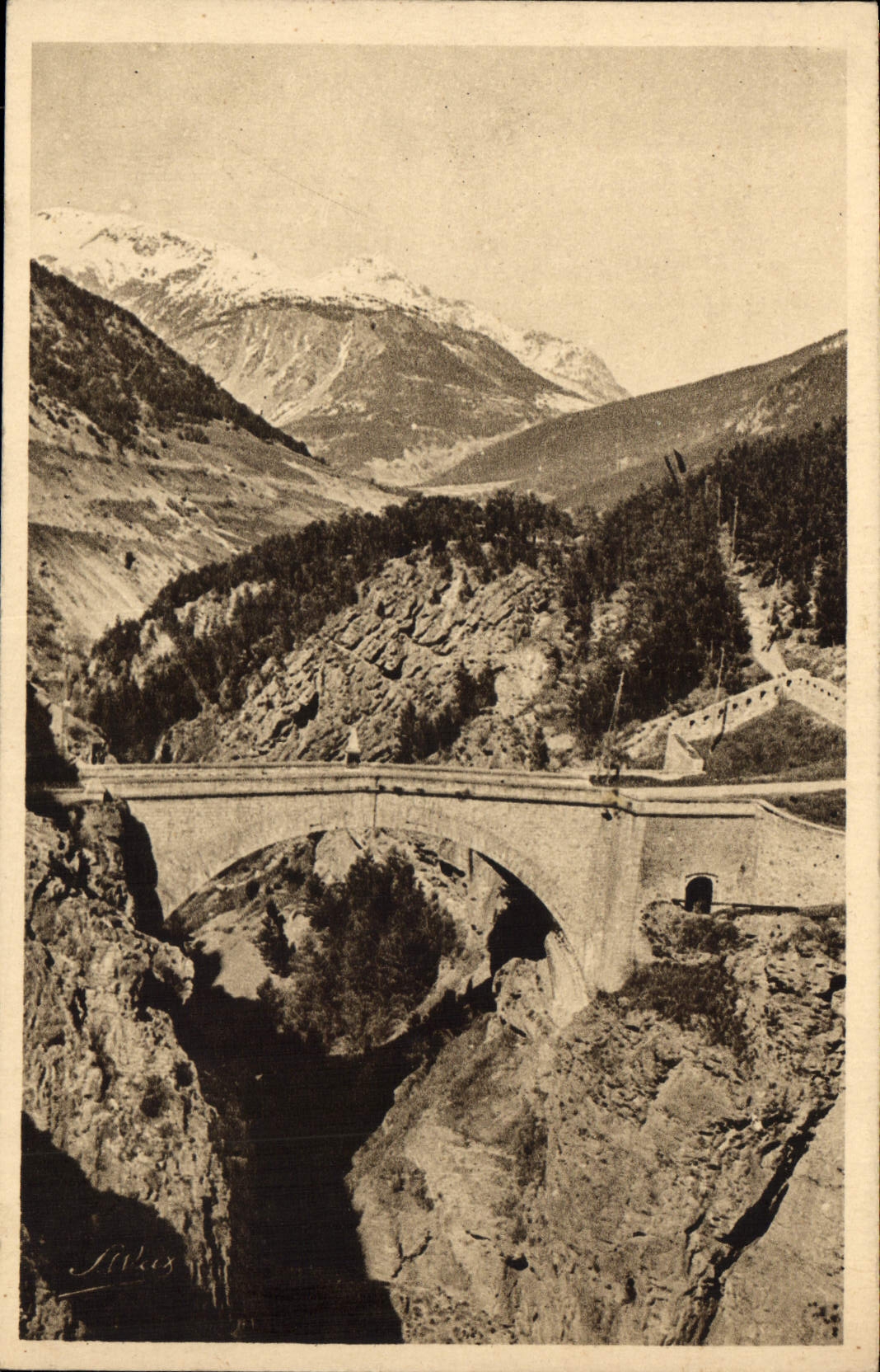 CPA Le Brianconnais Artistique Briancon Le Pont d'Asfeld 