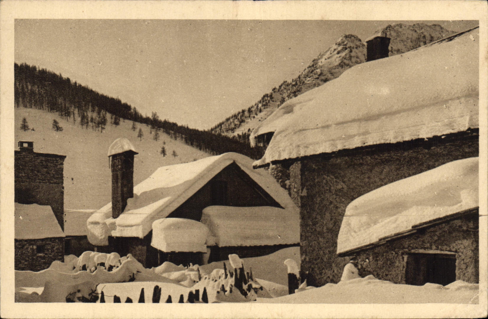 CPA Mont Genevre En hiver 