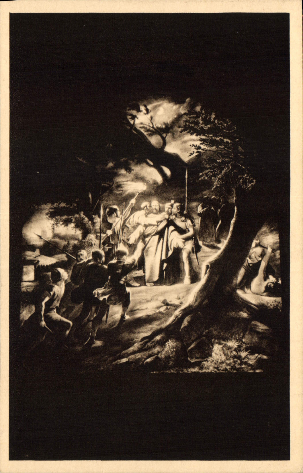 CPA Dreux Chapelle Saint Louis Vitrail de la Manufacture de Sevres Le baiser de Judas