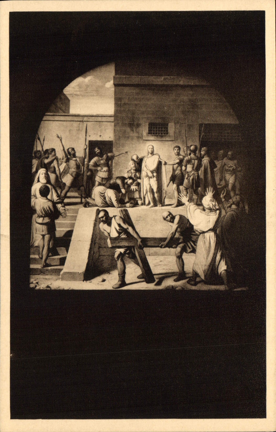 CPA Dreux Chapelle Saint Louis Vitrait de la Manufacture de Sevres Ecce Homo