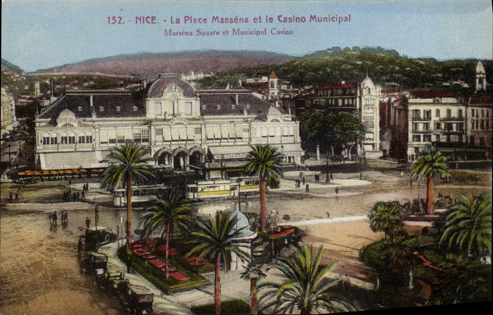 CPA Nice La Place Massena et le Casino Municipal