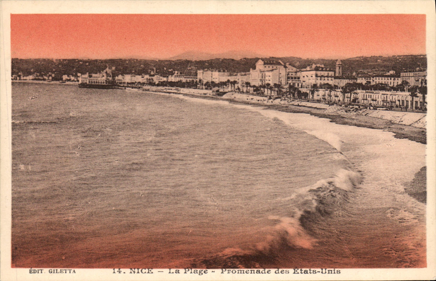 CPA Nice La Plage Promenade des Etains Unis 