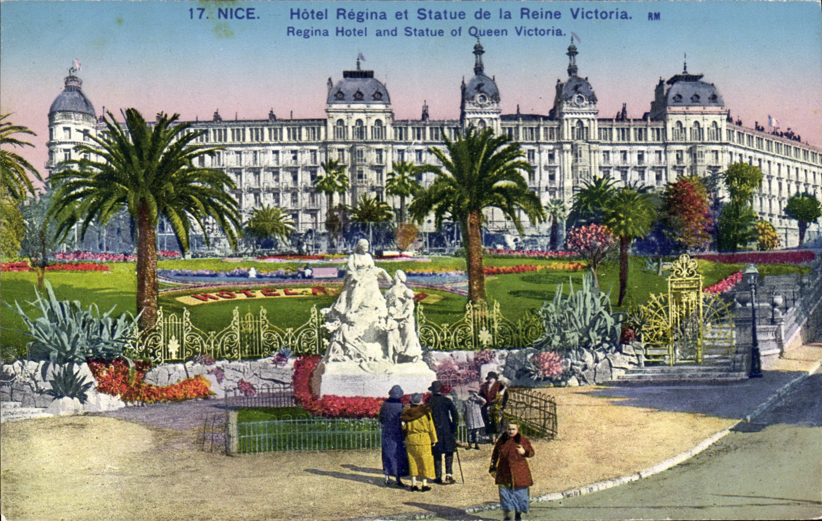 CPA Nice Hotel Regina et Statue de la Reine Victoria 