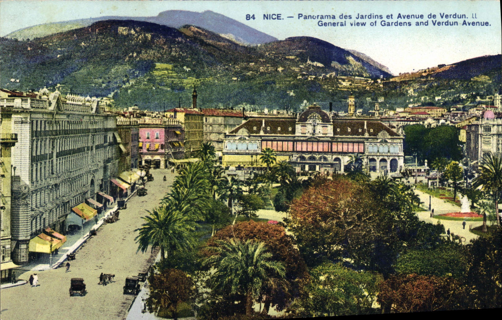 CPA Nice Panorama des Jardins et Avenue de Verdun
