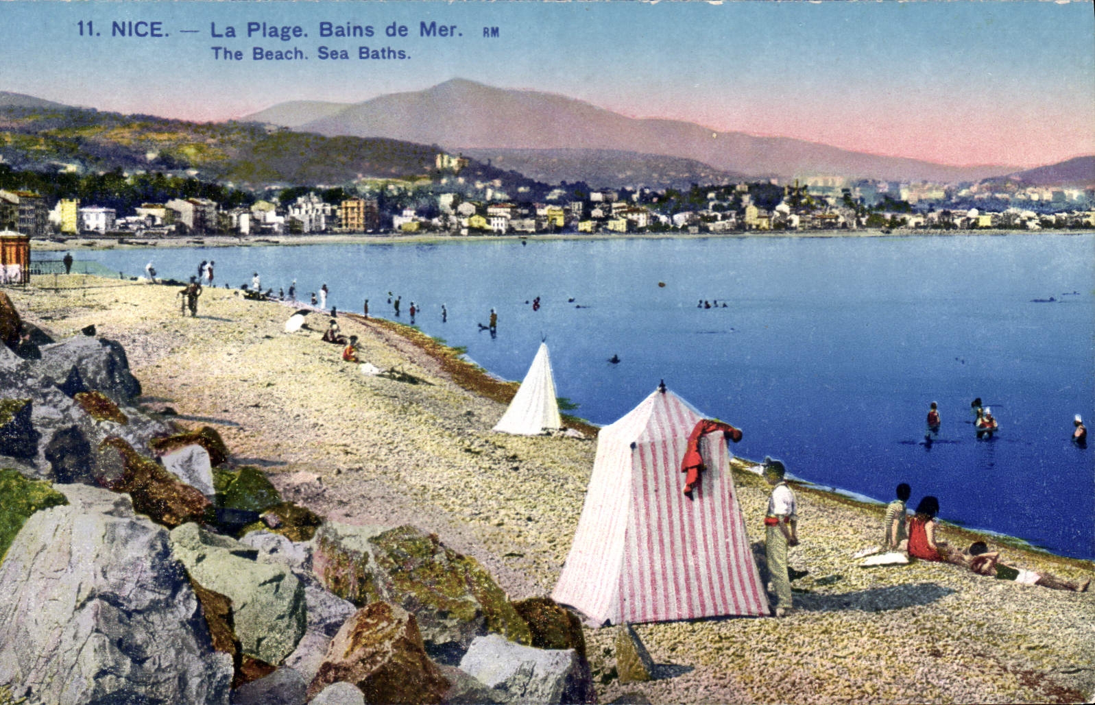 CPA Nice La Plage Bains de Mer 