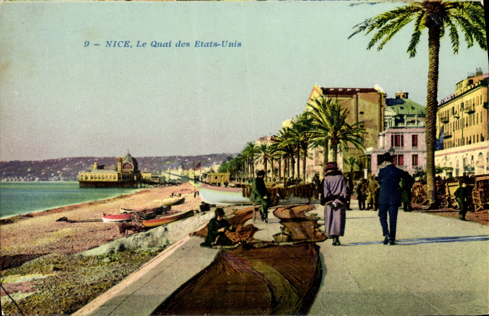 CPA Nice Le Quai des Etats Unis Peche Pecheur