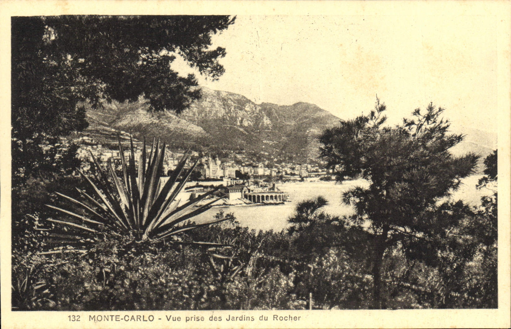 CPA Monte Carlo Vue prise des Jardins du Rocher 