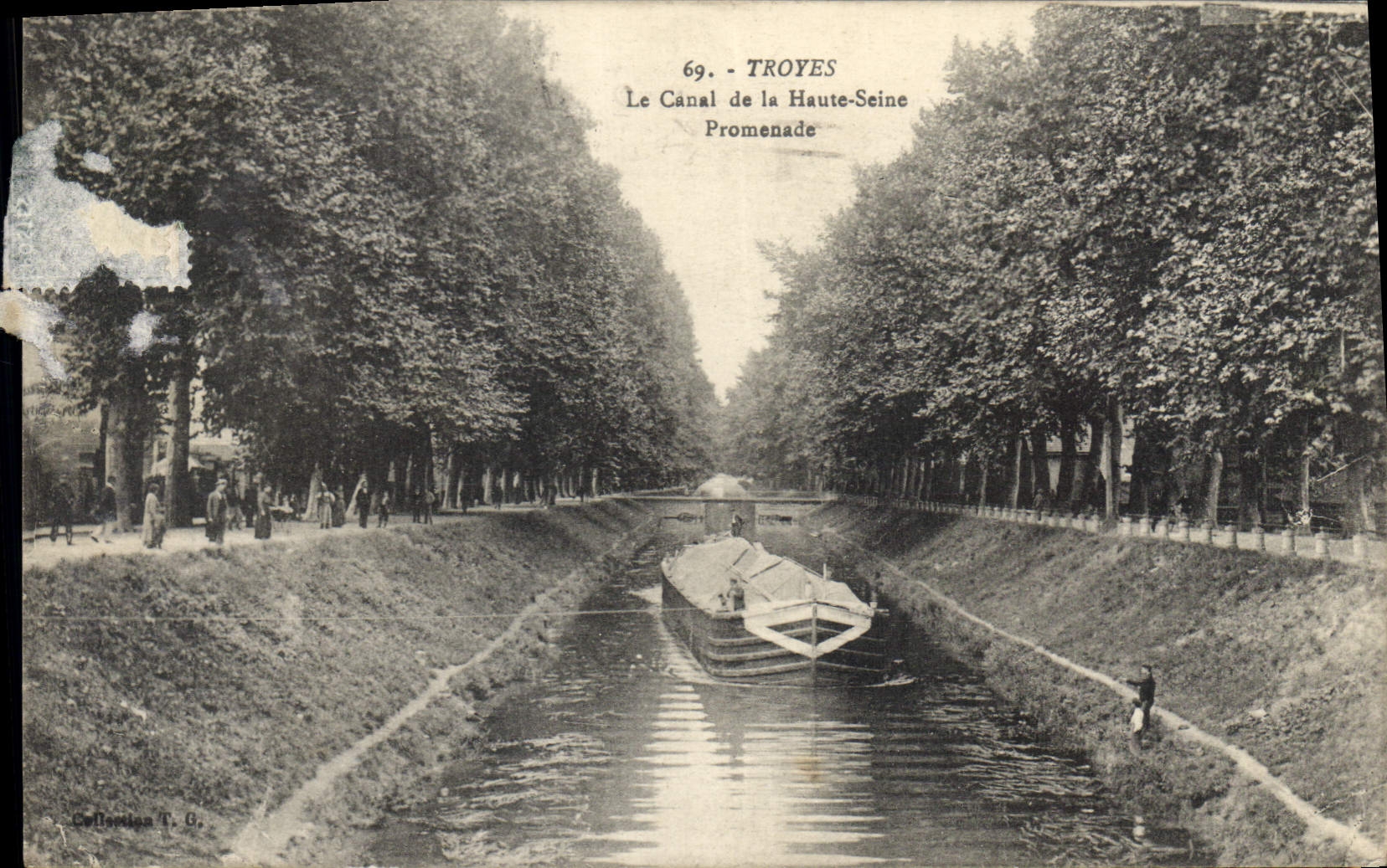 CPA Troyes Le Canal de la Haute Seine Promenade 