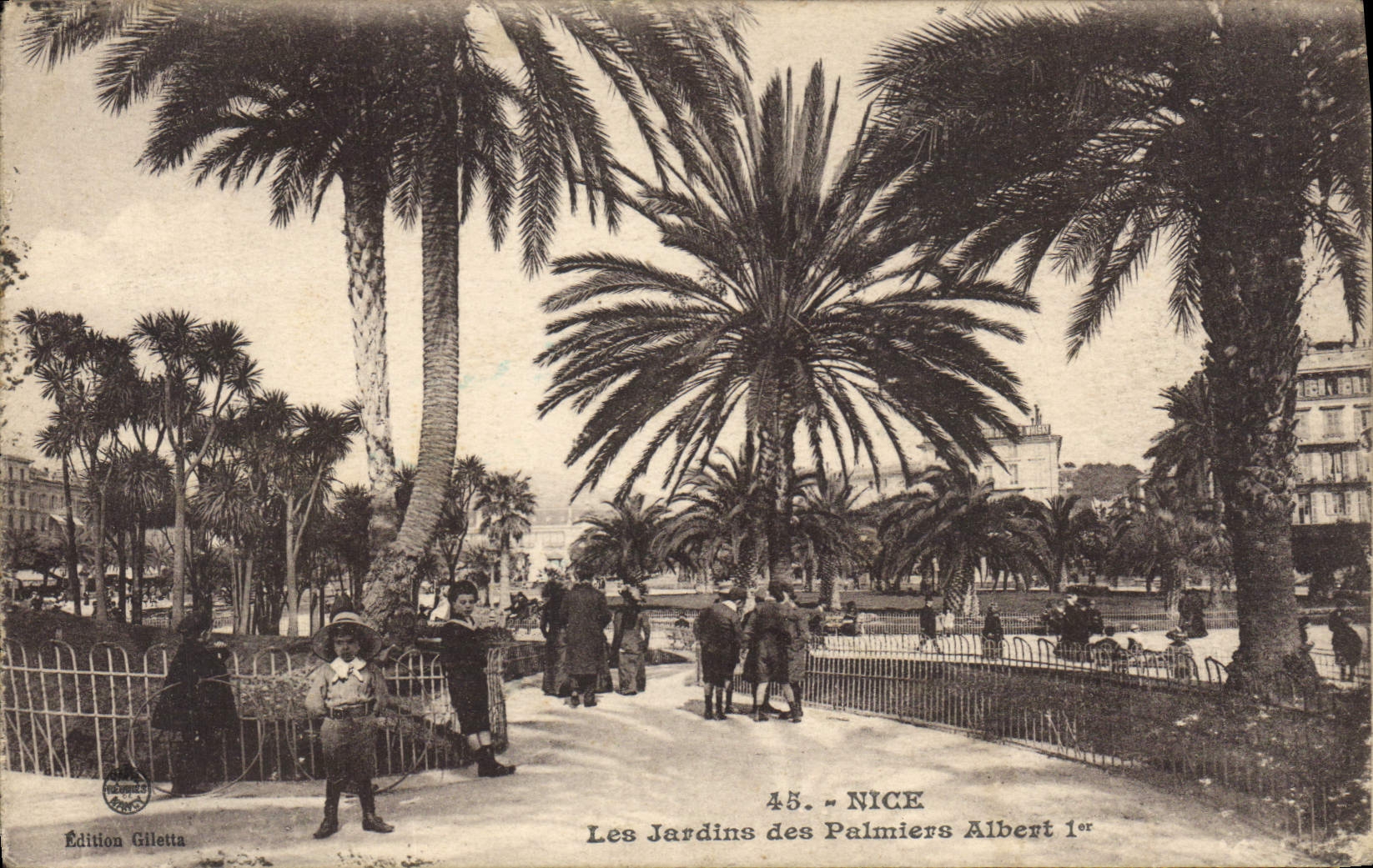 CPA Nice Les Jardins des Palmiers Albert I 