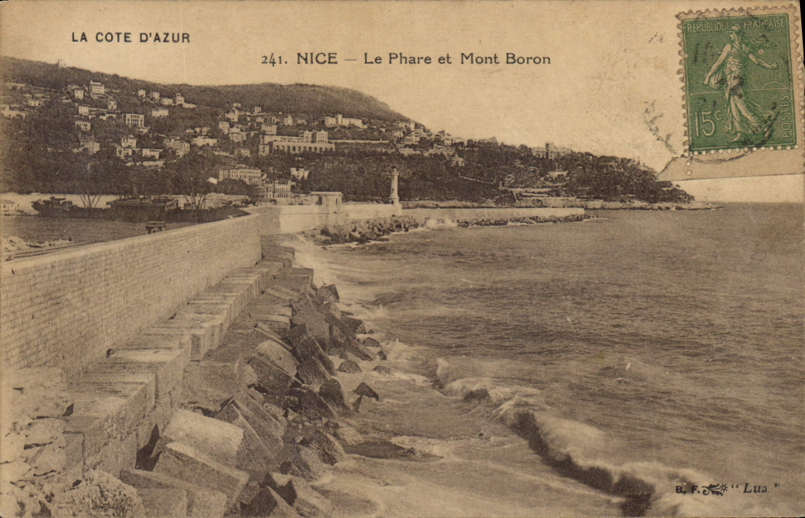 CPA La Cote d'Azur Nice Le Phare et Mont Boron