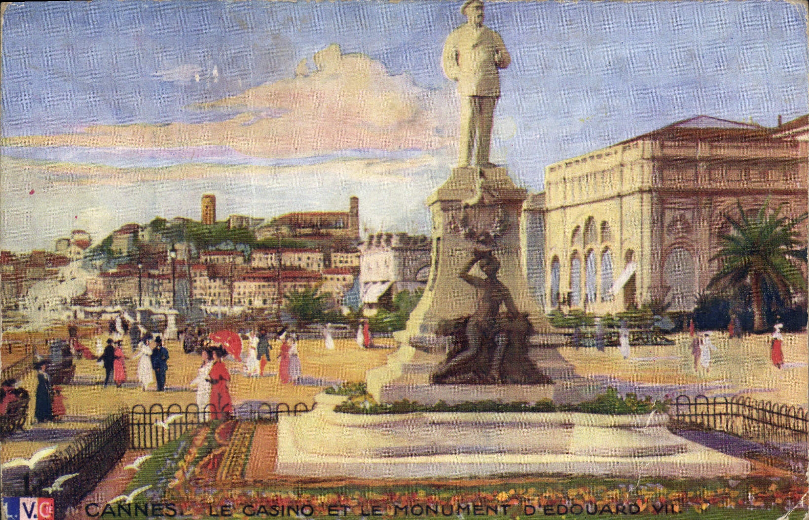 CPA Cannes Le Casino et le Monument d'Edouard VII 