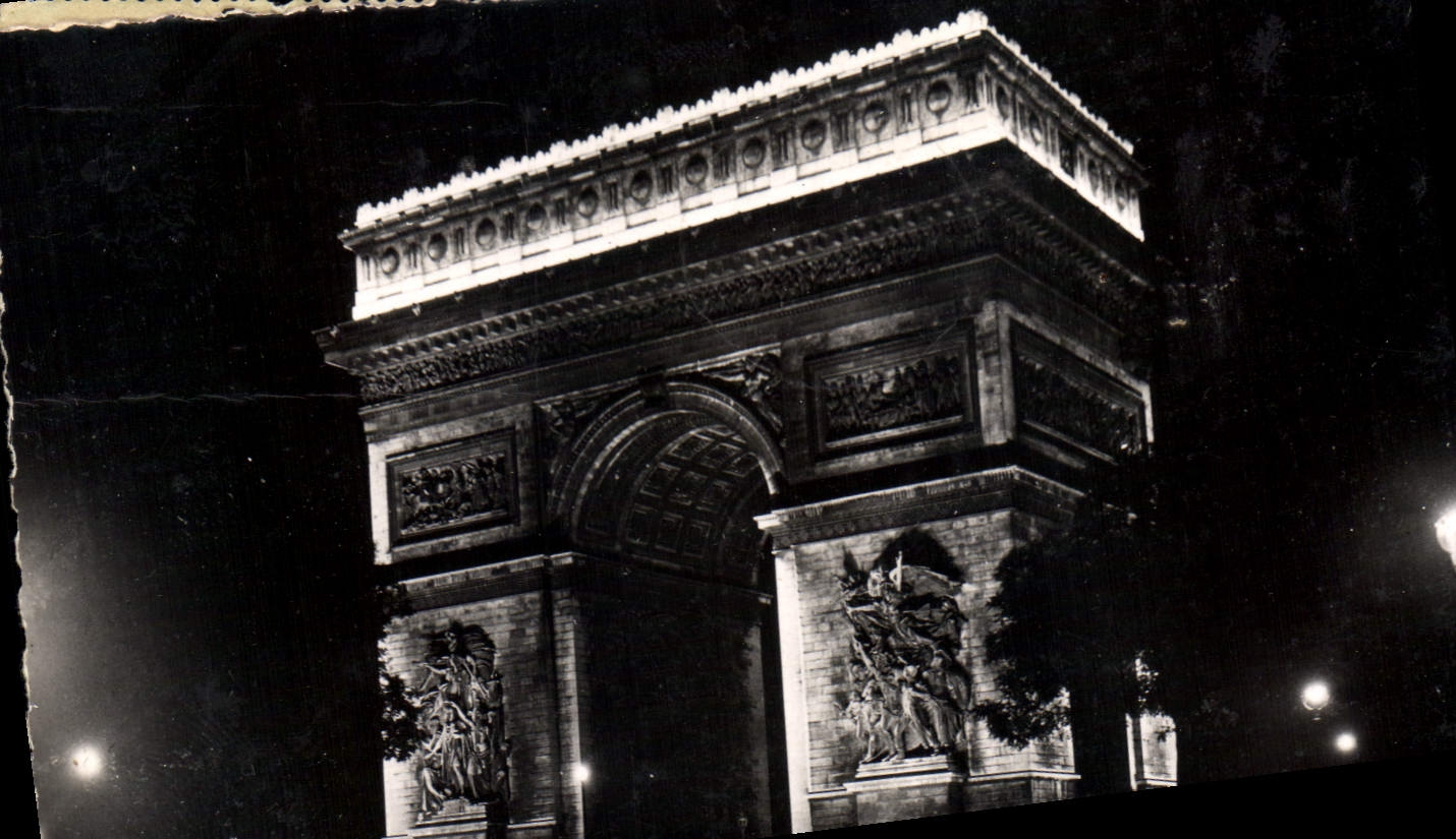 CPA Paris la Nuit L'Arc de Triomphe de l'Etoile 