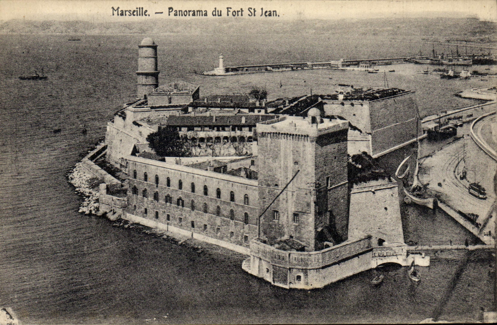 CPA Marseille Panorama du Fort St Jean 